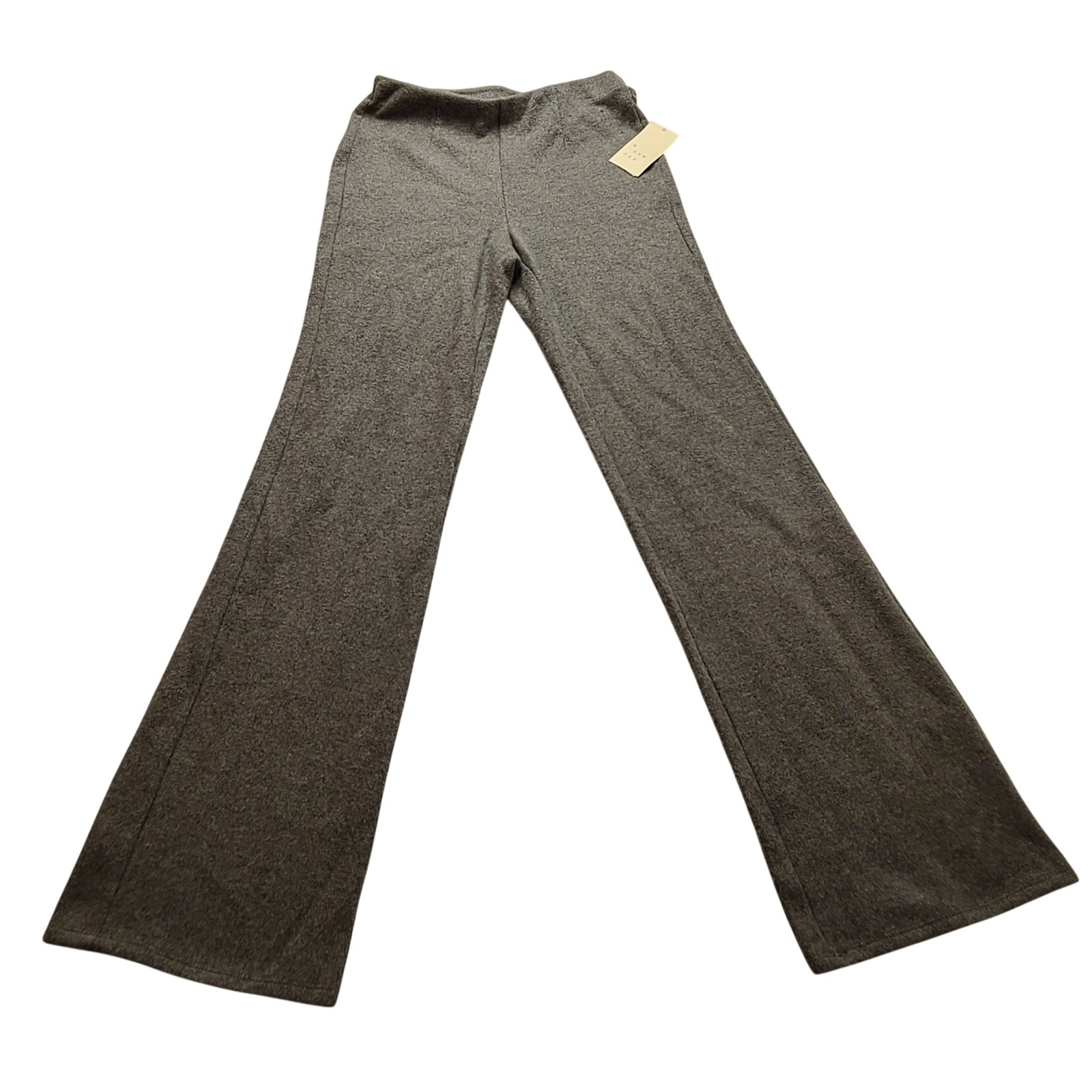 A New Day Women's Xs Heather Gray Knit Flare Leg High Rise Pants Classic Nwt